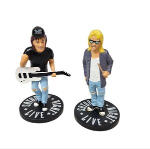 Vintage 90s Saturday Night‎ Live Wayne's World Garth & Wayne PVC Figurines W27